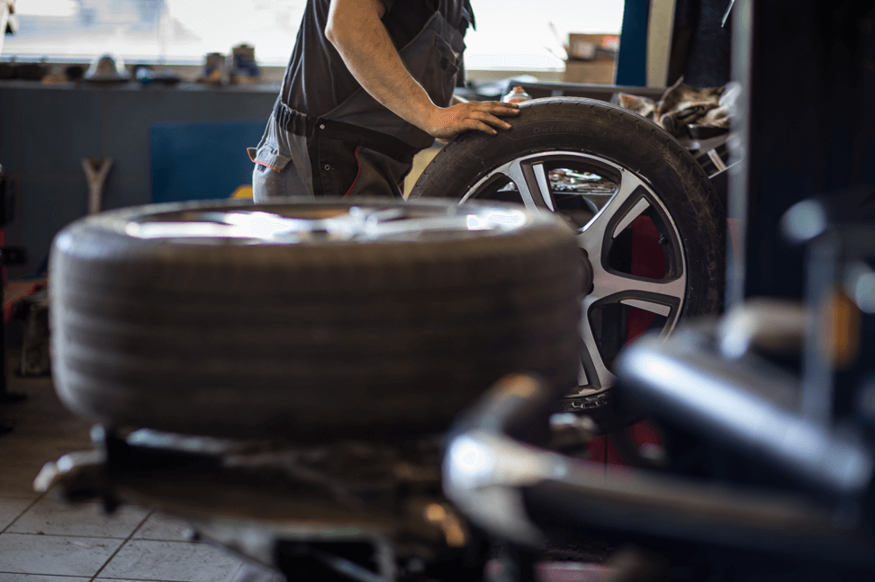 New-tires-at-automtive-shop